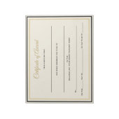 Pageant Certificates-Award Notitieblok (Linkerzijde)