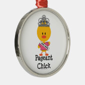 Pageant Chick Silver Ornament (Rechts)