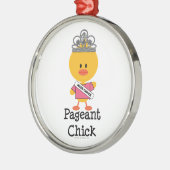 Pageant Chick Silver Ornament (Links)