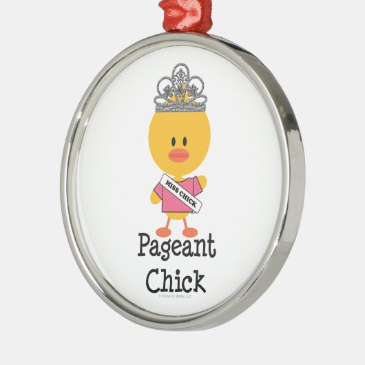 Pageant Chick Silver Ornament (Links)