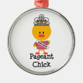 Pageant Chick Silver Ornament (Voorkant)