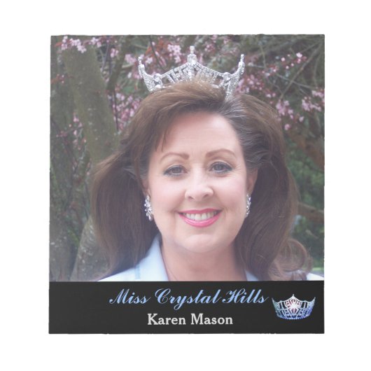 Pageant Crown Autograaf Pad Notitieblok (Voorkant)