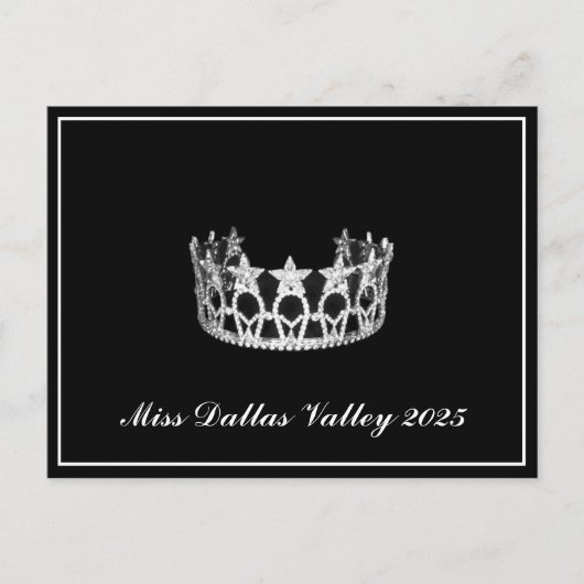 Pageant Crown Briefkaart (Voorkant)