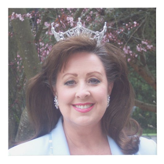 Pageant Crown Custom Photo Cube Kubus (Voorkant)