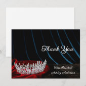 Pageant Crown Flat Hartelijk dank Notitiekaartje (Voorkant / Achterkant)