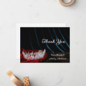 Pageant Crown Flat Hartelijk dank Notitiekaartje (Voorkant / Achterkant in situ)