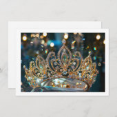 Pageant Crown Flat Note Kaart Notitiekaartje (Voorkant / Achterkant)
