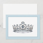 Pageant Crown Flat Note Kaart Notitiekaartje (Voorkant / Achterkant)