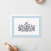 Pageant Crown Flat Note Kaart Notitiekaartje (Voorkant / Achterkant in situ)