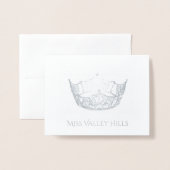 Pageant Crown Folie Note Kaart (Voorkant met envelop)