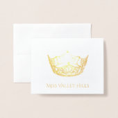 Pageant Crown Folie Note Kaart (Voorkant met envelop)