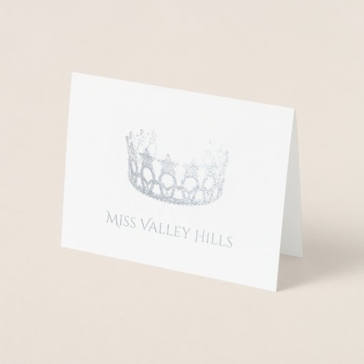 Pageant Crown Folie Note Kaart (Voorkant)