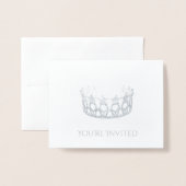 Pageant Crown Folie Note Kaart (Voorkant met envelop)