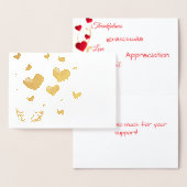 Pageant Crown & Hearts Bedankt Card Gold Folie Folie Kaarten (Display)