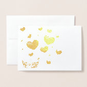 Pageant Crown & Hearts Bedankt Card Gold Folie Kaarten (Voorkant met envelop)