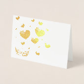Pageant Crown & Hearts Bedankt Card Gold Folie Kaarten (Voorkant)