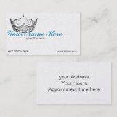 Pageant Crown Litho Visitekaartjes aanpassen Afsprakenkaartje (Voorkant / Achterkant)