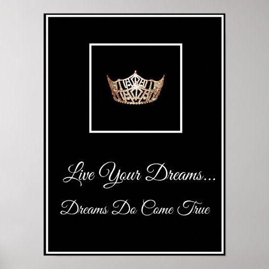 Pageant Crown Live Your Dreams Poster (Voorkant)