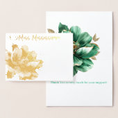 Pageant Crown & Magnolia Gold Folie Dank u kaart (Display)