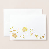 Pageant Crown & Roos wijnstok Dank u kaart Gold Fo (Voorkant met envelop)