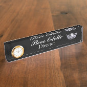 Pageant Custom Clock Desk naamplaat Naambordje (Zijkant)