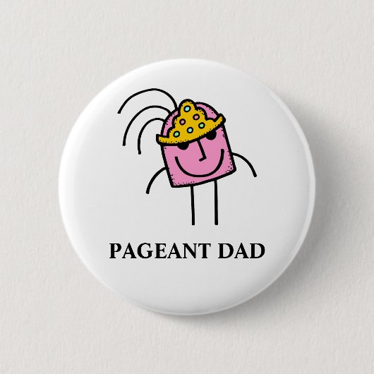 PAGEANT DAD RONDE BUTTON 5,7 CM (Voorkant)