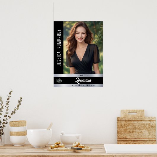 Pageant Door Poster | Onyx Shine Aangepaste foto (Keuken)