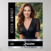 Pageant Door Poster | Onyx Shine Aangepaste foto (Voorkant)