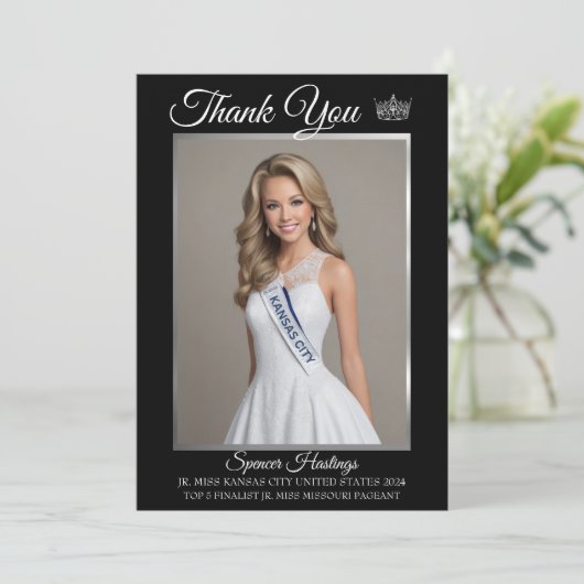 Pageant Essentials Bedankt Card (Staand voorkant)