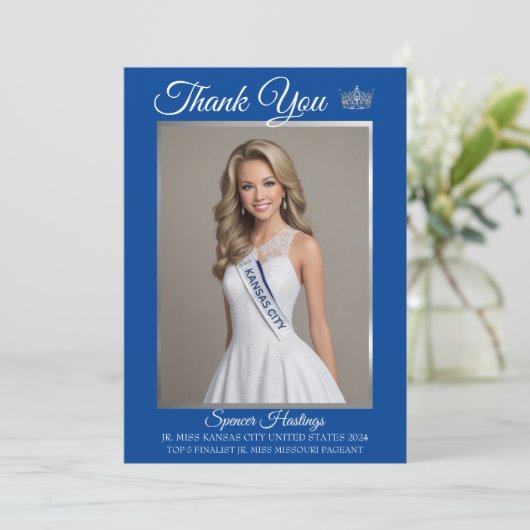 Pageant Essentials Bedankt Card (Staand voorkant)