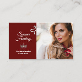 Pageant Essentials Foto Zakelijke Kaart Visitekaartje