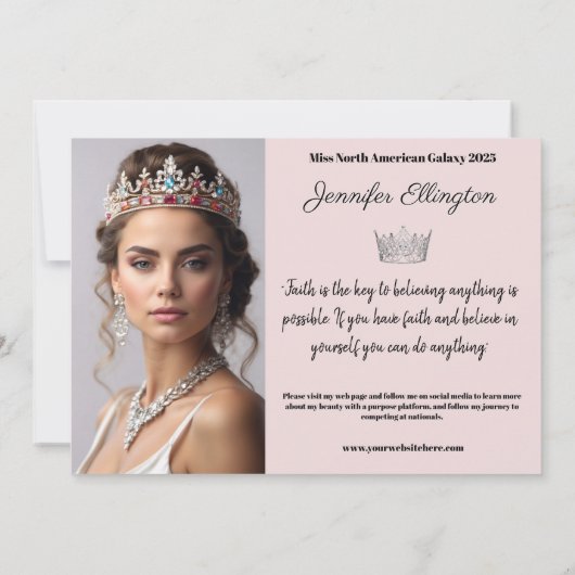 Pageant Essentials Handtekening Comp Kaart (Achterkant)