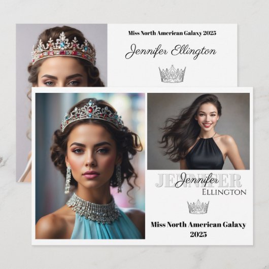 Pageant Essentials Handtekening Comp Kaart (Voorkant / Achterkant)