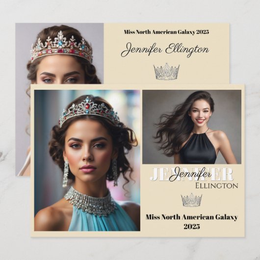 Pageant Essentials Handtekening Comp Kaart (Voorkant / Achterkant)