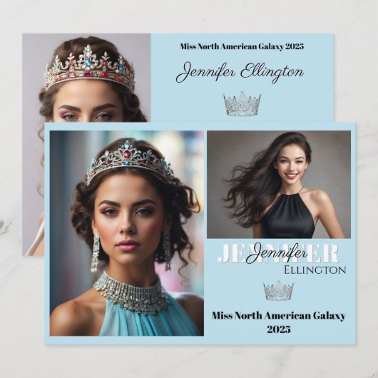 Pageant Essentials Handtekening Comp Kaart (Voorkant / Achterkant)