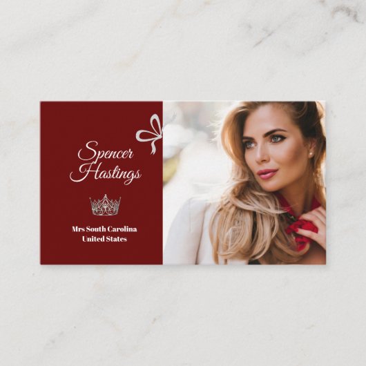 Pageant Essentials Photo Visitekaartje (Voorkant)