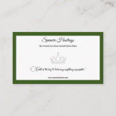 Pageant Essentials-Visitekaartje Visitekaartje (Achterkant)