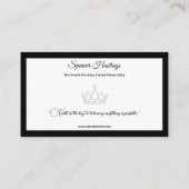 Pageant Essentials-Visitekaartje Visitekaartje (Achterkant)