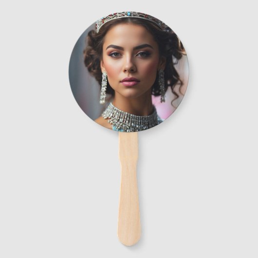 Pageant Face on a Stick | Set of 10 Handwaaier (Voorkant)