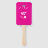 Pageant Fan Wavers | Berry Shine Set of 10 Fans Handwaaier (Achterkant)