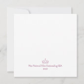 Pageant Flat Bedankkaart Ontwerp Koningin Portret (Achterkant)