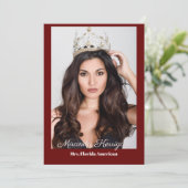 Pageant Foto Autograph Kaart Border Sjabloon (Staand voorkant)