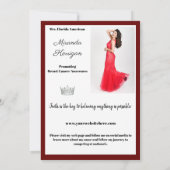 Pageant Foto Autograph Kaart Border Sjabloon (Achterkant)