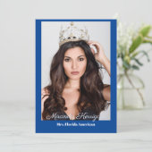 Pageant Foto Autograph Kaart Border Sjabloon (Staand voorkant)