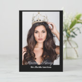 Pageant Foto Autograph Kaart Border Sjabloon (Staand voorkant)