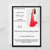 Pageant Foto Autograph Kaart Border Sjabloon (Achterkant)