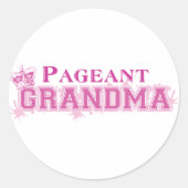 Pageant Grandma Ronde Sticker (Voorkant)