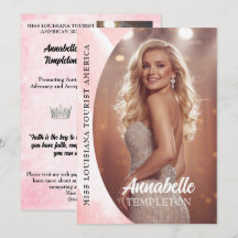 Pageant-handtekeningkaart Pink Ice Pageant Platfor