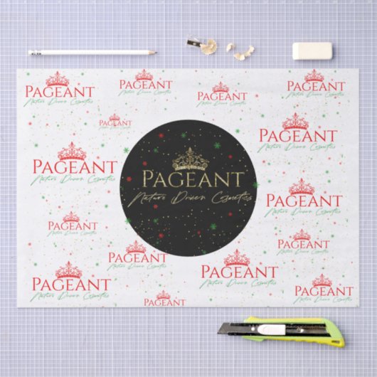 Pageant logo kerstpatroon tissuepapier (Craft)