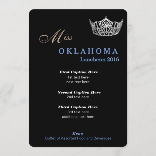 Pageant Luncheon Program Kaart (Voorkant)